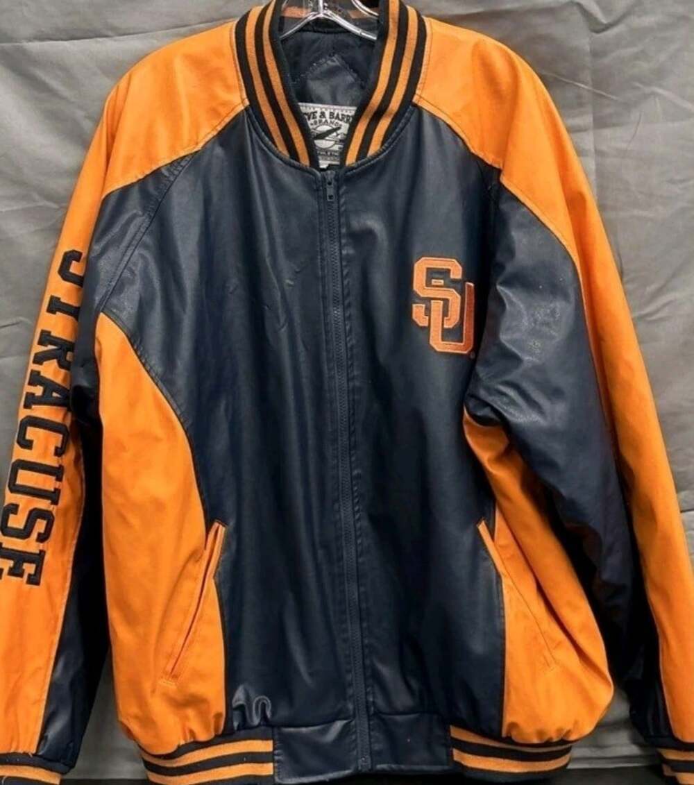 Vintage Steve & Barry’s University Syracuse Orangemen Varsity Jacket Mens XL D25 - Picture 7 of 8